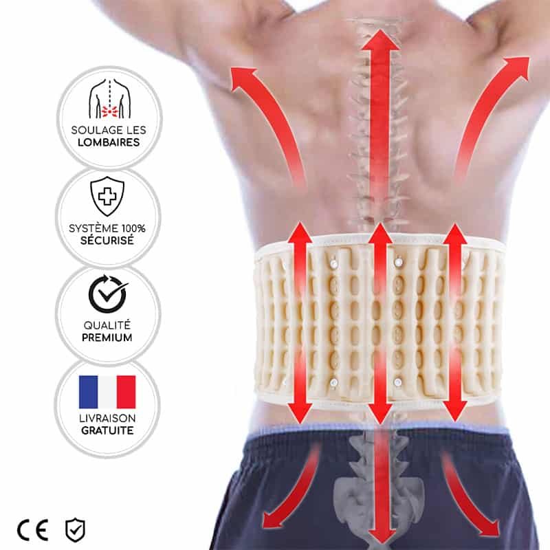 Ceinture lombaire gonflable pour soulager les douleurs lombaires