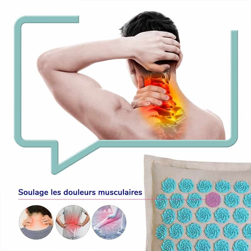 Coussin d'acupression pour soulager les douleurs musculaires