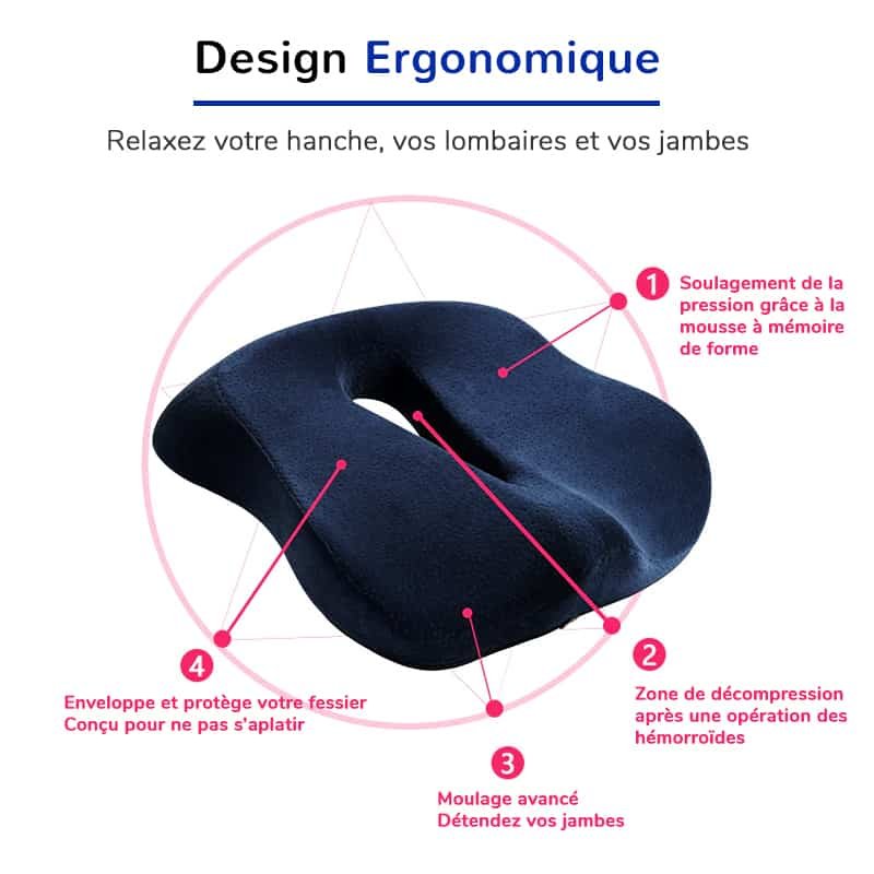 Coussin de chaise avec un design ergonomique