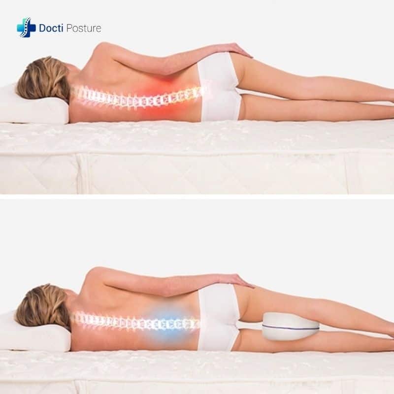 Coussin orthopédique pour réaligner la colonne vertébrale