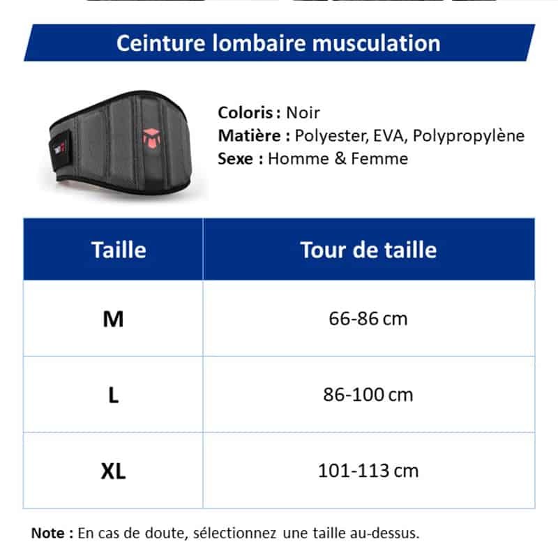 Ceinture lombaire musculation